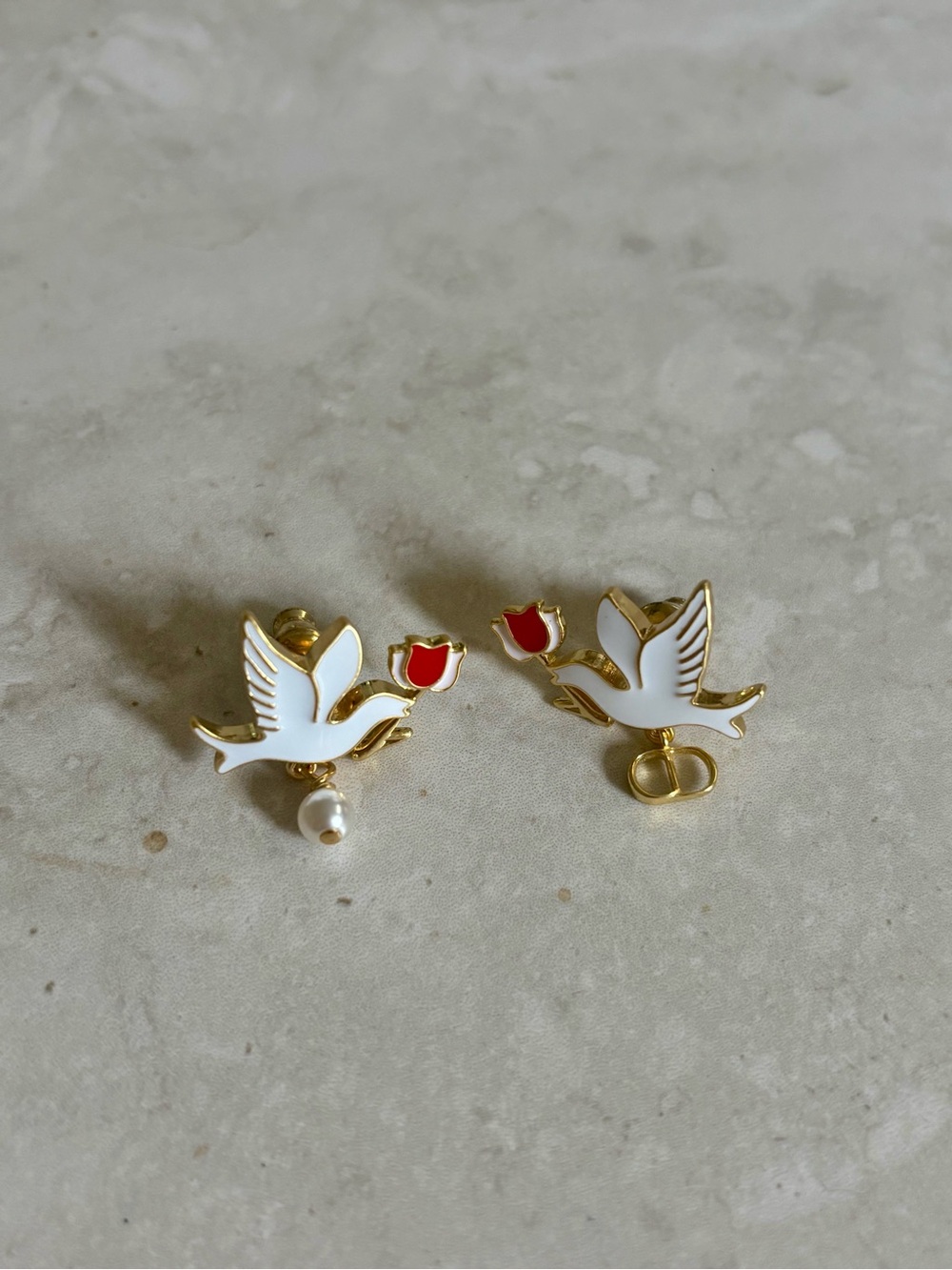 Dior Dioramour Doves & Roses Earrings - Picture 3 of 8